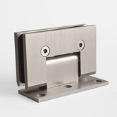 FORGE BRUSHED NICKEL SHOWER HINGE GLASS TO WALL L-SHAPE 90 Degrees 10mm glass - Brushed Nickel